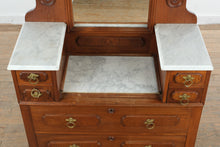 Load image into Gallery viewer, Antique Eastlake Style Dresser with Marble Accents & Mirror