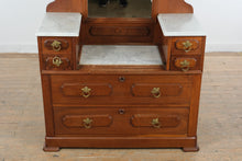 Load image into Gallery viewer, Antique Eastlake Style Dresser with Marble Accents & Mirror