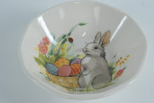 Load image into Gallery viewer, Effetti d’Arte Handmade in Italy Bunny & Easter Eggs Ceramic Bowl – 9"