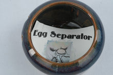 Load image into Gallery viewer, Lantern Hill Pottery Egg Separator Seagrove NC Handmade Stoneware Blue Brown