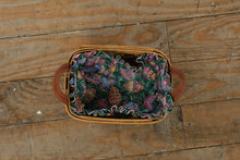 Load image into Gallery viewer, Longaberger 1999 Small Easter Basket w/ Leather Handles, Easter Egg Fabric Liner & Plastic Protector – Handwoven USA (7")