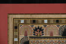 Load image into Gallery viewer, Egyptian Papyrus Artwork – Hand-Painted Scene of Royal Offering – 32.5” x 39.5” Framed