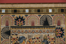 Load image into Gallery viewer, Egyptian Papyrus Artwork – Hand-Painted Scene of Royal Offering – 32.5” x 39.5” Framed
