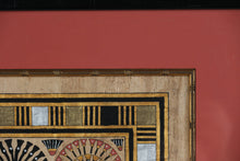 Load image into Gallery viewer, Egyptian Papyrus Artwork – Hand-Painted Scene of Royal Offering – 32.5” x 39.5” Framed