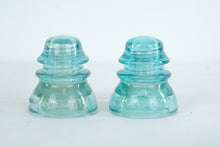 Load image into Gallery viewer, Aqua Glass Electrical Insulators – Pair, Whitall Tatum Co.