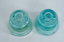 Load image into Gallery viewer, Aqua Glass Electrical Insulators – Pair, Whitall Tatum Co.