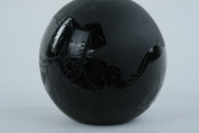 Load image into Gallery viewer, Arthur Court 1994 Vintage Black Art Glass Elephant Paperweight 3 Inch