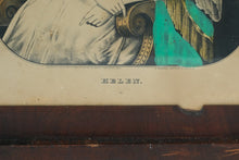 Load image into Gallery viewer, Antique Seymour, Williams & Porter Shelf Clock – c.1825 Eli Terry Patent Wooden Works Clock – Reverse Glass “Helen” Print
