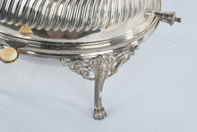 Load image into Gallery viewer, Elkington and Co Victorian Silver Plate Revolving Breakfast Dish Server