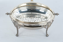 Load image into Gallery viewer, Elkington and Co Victorian Silver Plate Revolving Breakfast Dish Server