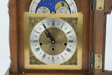 Load image into Gallery viewer, Walnut Moon Phase Mantle Clock by Emperor