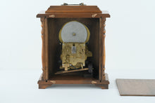 Load image into Gallery viewer, Walnut Moon Phase Mantle Clock by Emperor