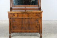 Load image into Gallery viewer, Antique K. Nicholson Furniture Co. Walnut Dresser with Tilting Mirror