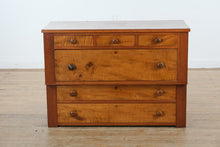 Load image into Gallery viewer, Antique Tiger Maple Empire Dresser – Rare 19th-Century Chest of Drawers