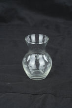Load image into Gallery viewer, Etched Shamrock Glass Bud Vase Small Floral Vase St. Patrick’s Clover Design 5"