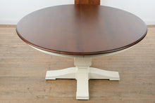 Load image into Gallery viewer, Ethan Allen Round Dining Table with Leaf Pedestal Base 60 Inch Traditional