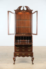 Load image into Gallery viewer, Ethan Allen Georgian Court Secretary Desk & Display Cabinet
