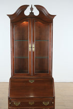Load image into Gallery viewer, Ethan Allen Georgian Court Secretary Desk & Display Cabinet