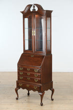 Load image into Gallery viewer, Ethan Allen Georgian Court Secretary Desk & Display Cabinet
