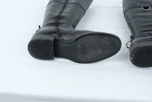 Load image into Gallery viewer, Etienne Aigner Womens Tall Riding Boots Black Leather Side Zip Size 8