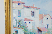 Load image into Gallery viewer, Laforet Signed Original Oil Painting Mediterranean Coastal Village 47 x 38