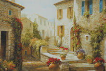 Load image into Gallery viewer, Steven Harvey Hilltop Village Mediterranean Landscape Framed Canvas Art 44 x 36