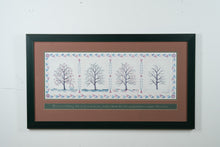 Load image into Gallery viewer, “To Everything There Is a Season” by Gary Wayne – Vintage Stencil Art – 1990s – 28" x 32" Framed