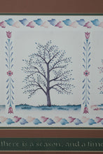Load image into Gallery viewer, “To Everything There Is a Season” by Gary Wayne – Vintage Stencil Art – 1990s – 28" x 32" Framed