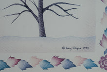 Load image into Gallery viewer, “To Everything There Is a Season” by Gary Wayne – Vintage Stencil Art – 1990s – 28" x 32" Framed