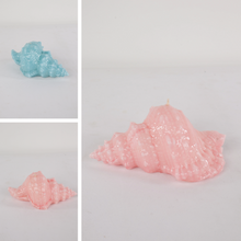Load image into Gallery viewer, Handmade Conch Shell Candle Pair Pink Blue Coastal Decor