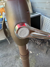 Load image into Gallery viewer, Mainstays 9-Foot Red Market Patio Umbrella with 3-Way Tilt & Crank Handle – Unused, Minor Cosmetic Flaw