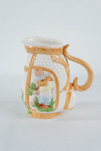 Load image into Gallery viewer, Fitz and Floyd Bunny Pitcher Ceramic Easter Rabbit Jug Basket Design