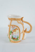 Load image into Gallery viewer, Fitz and Floyd Bunny Pitcher Ceramic Easter Rabbit Jug Basket Design