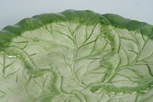 Load image into Gallery viewer, Fitz and Floyd Cabbage Leaf Serving Platter – 15" Green Ceramic Plate