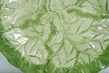Load image into Gallery viewer, Fitz and Floyd Cabbage Leaf Serving Platter – 15" Green Ceramic Plate