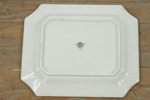 Load image into Gallery viewer, Fitz & Floyd Classics Gregorian Collection 16” Handcrafted Ceramic Serving Platter – Embossed Tree & Leaf Motif, Gold & Green Trim