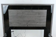 Load image into Gallery viewer, Fabelli Italia Gray Wood Queen Bed Frame with LED Headboard