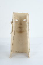 Load image into Gallery viewer, Currey and Company Etu Washed Mask Clay Sculpture Vase Whitewash Finish 14 Inch