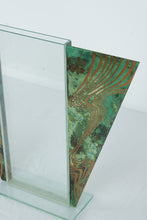 Load image into Gallery viewer, Postmodern Glass Vase Verdigris Copper Art Deco Style Decorative Vase