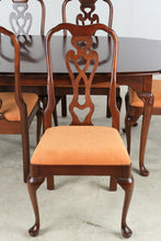 Load image into Gallery viewer, Pennsylvania House Solid Cherry Queen Anne Dining Table with 2 Leaves and 6 Chairs