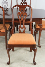 Load image into Gallery viewer, Pennsylvania House Solid Cherry Queen Anne Dining Table with 2 Leaves and 6 Chairs