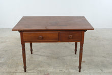 Load image into Gallery viewer, Antique 19th Century Primitive Farmhouse Two-Drawer Work Table