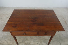 Load image into Gallery viewer, Antique 19th Century Primitive Farmhouse Two-Drawer Work Table