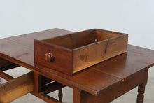 Load image into Gallery viewer, Antique 19th Century Primitive Farmhouse Two-Drawer Work Table