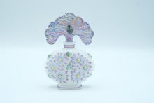 Load image into Gallery viewer, Hand-Painted Oval Perfume Bottle with Floral Stopper – Fenton Art Glass