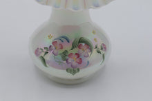 Load image into Gallery viewer, Fenton White Carnival Glass Jack in the Pulpit Vase Hand Painted 9.25 Inch
