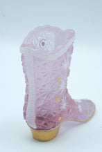 Load image into Gallery viewer, Fenton 95th Anniversary Satin Glass Victorian Boot | Empress Rose, Snowflake Design