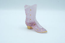 Load image into Gallery viewer, Fenton 95th Anniversary Satin Glass Victorian Boot | Empress Rose, Snowflake Design