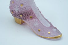 Load image into Gallery viewer, Fenton 95th Anniversary Satin Glass Victorian Boot | Empress Rose, Snowflake Design