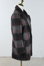 Load image into Gallery viewer, Fifteen Twenty Womens Small Plaid Mohair Blend Double Breasted Coat USA Made